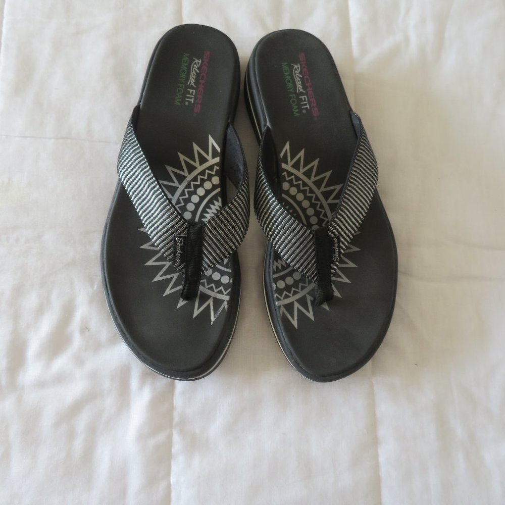 Skechers Relaxed Fit Memory Foam Thong Sandals - image 1